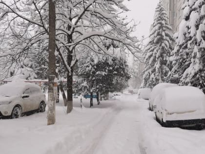 В Адыгее в ночь на 22 января синоптики прогнозируют сильный снег