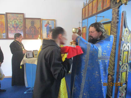 В ИК-1  отслужена божественная литургия в  праздник введения во храм Пресвятой Богородицы