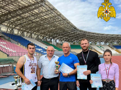 Сборная команда Главного управления МЧС России по Республике Адыгея заняла 3 общекомандное место соревнования по многоборью ГТО АРО «Динамо»