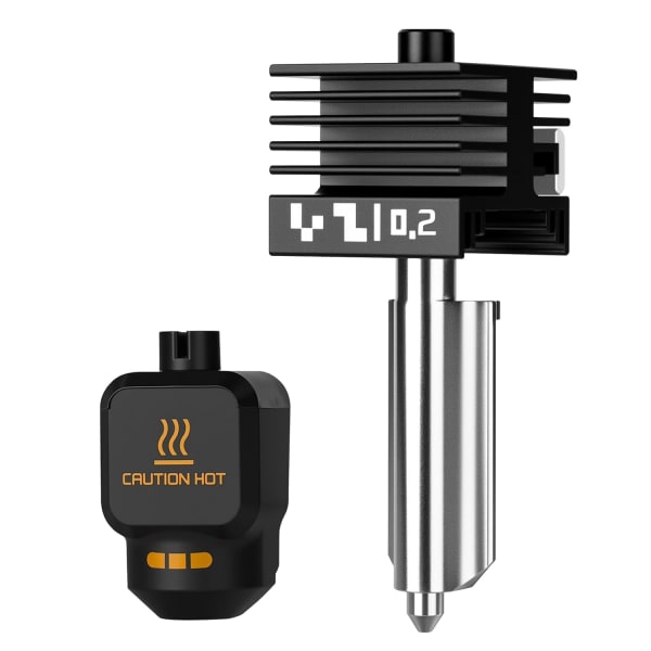 Boquilla (Hotend) de 0.2 mm de acero endurecido para Bambu Lab A1/A1 Mini/P2S/X2D/A2L/H2D/H2S, con cubierta de silicona para Bambu.