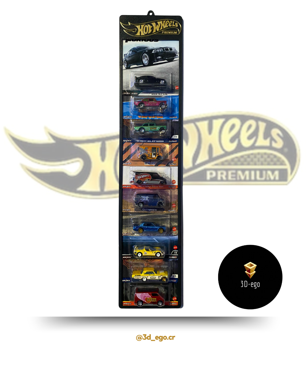 Estantería para 10 carros Hot Wheels con blister Premium