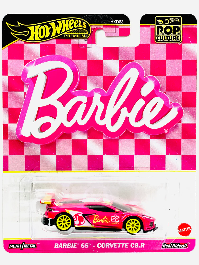 Carro BARBIE 65th - CORVETTE C8.R Hot Wheels Premium
