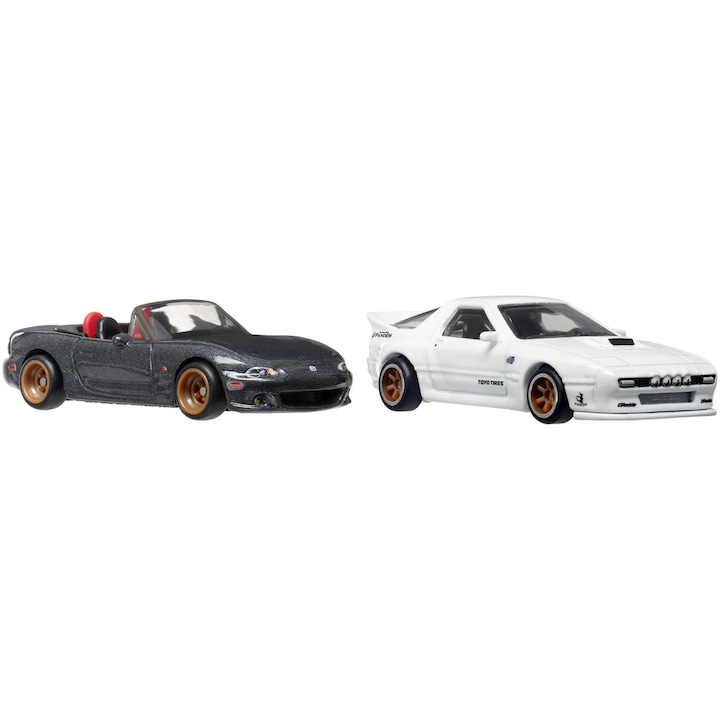 Hot Wheels Premium 2024 Car Culture 2 Carros - '04 Mazda Mazdaspeed Miata & Mazda RX7 FC Pandem