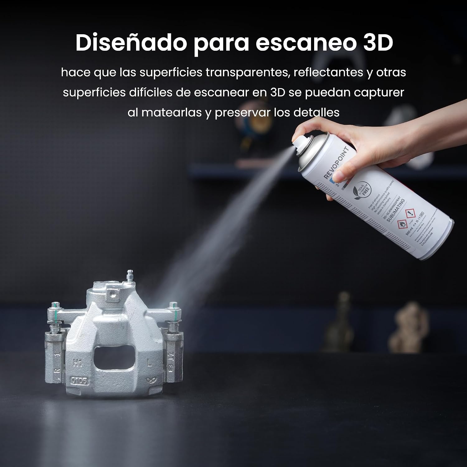 Spray de escaneo 3D Revopoint AB-6 para escáneres 3D y sublimación, 500 ml