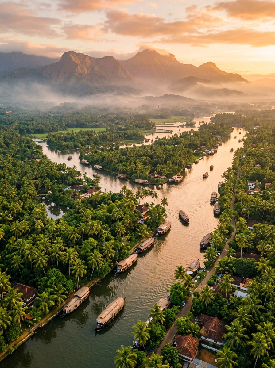 Kerala Backwaters & Hills