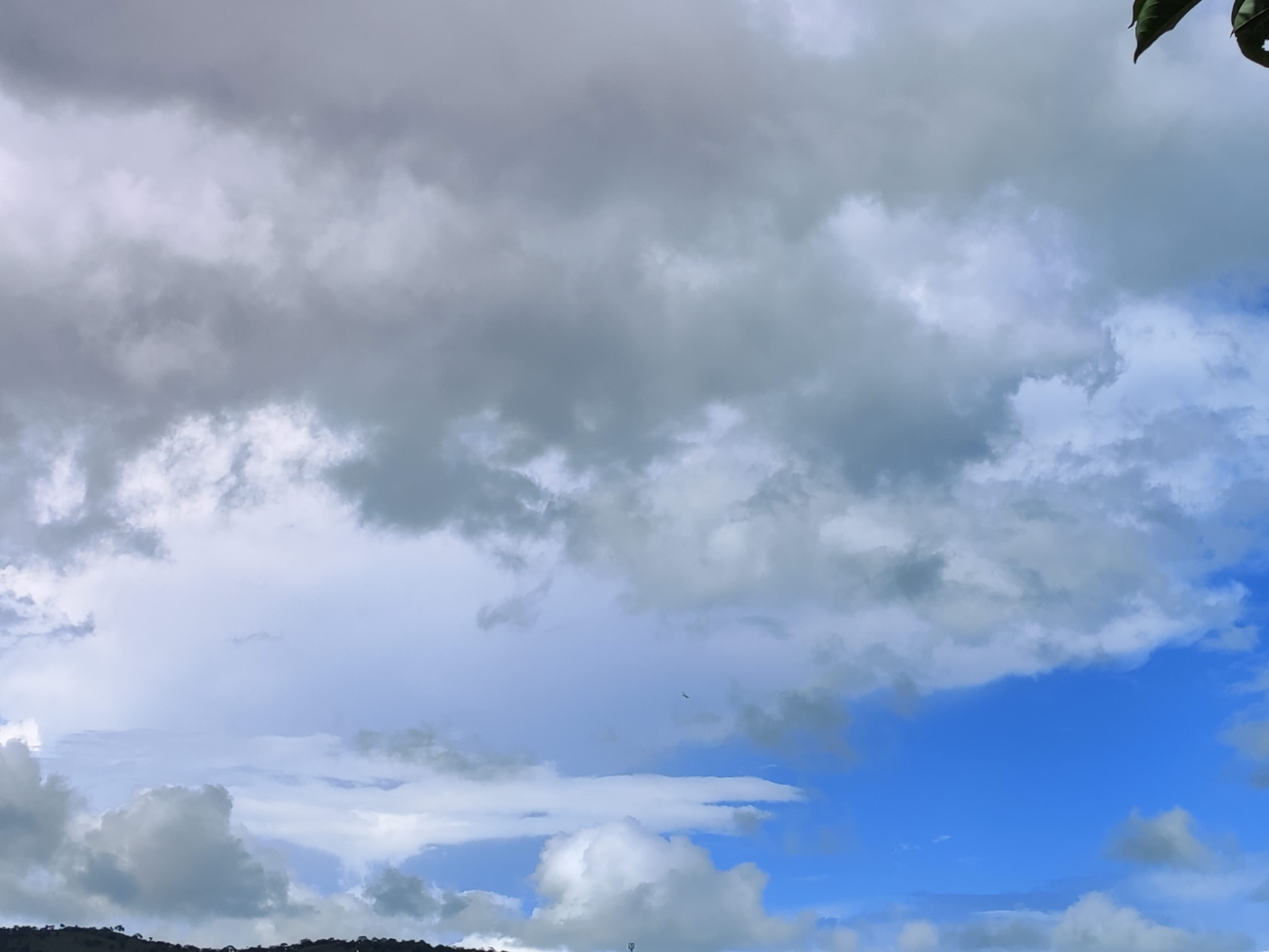 Soft rain clouds over the hills