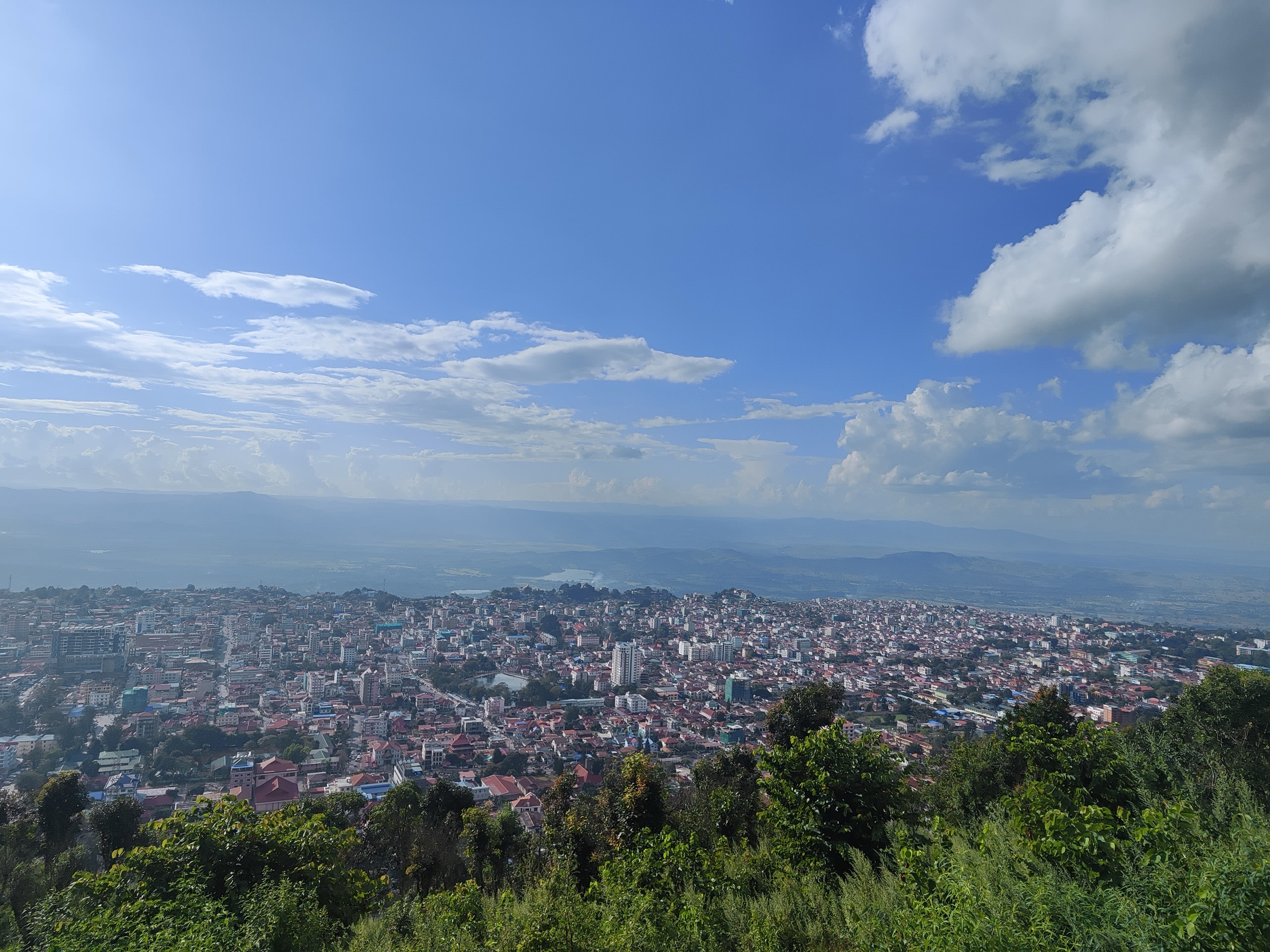 Taunggyi city overlook from the viewpoint
