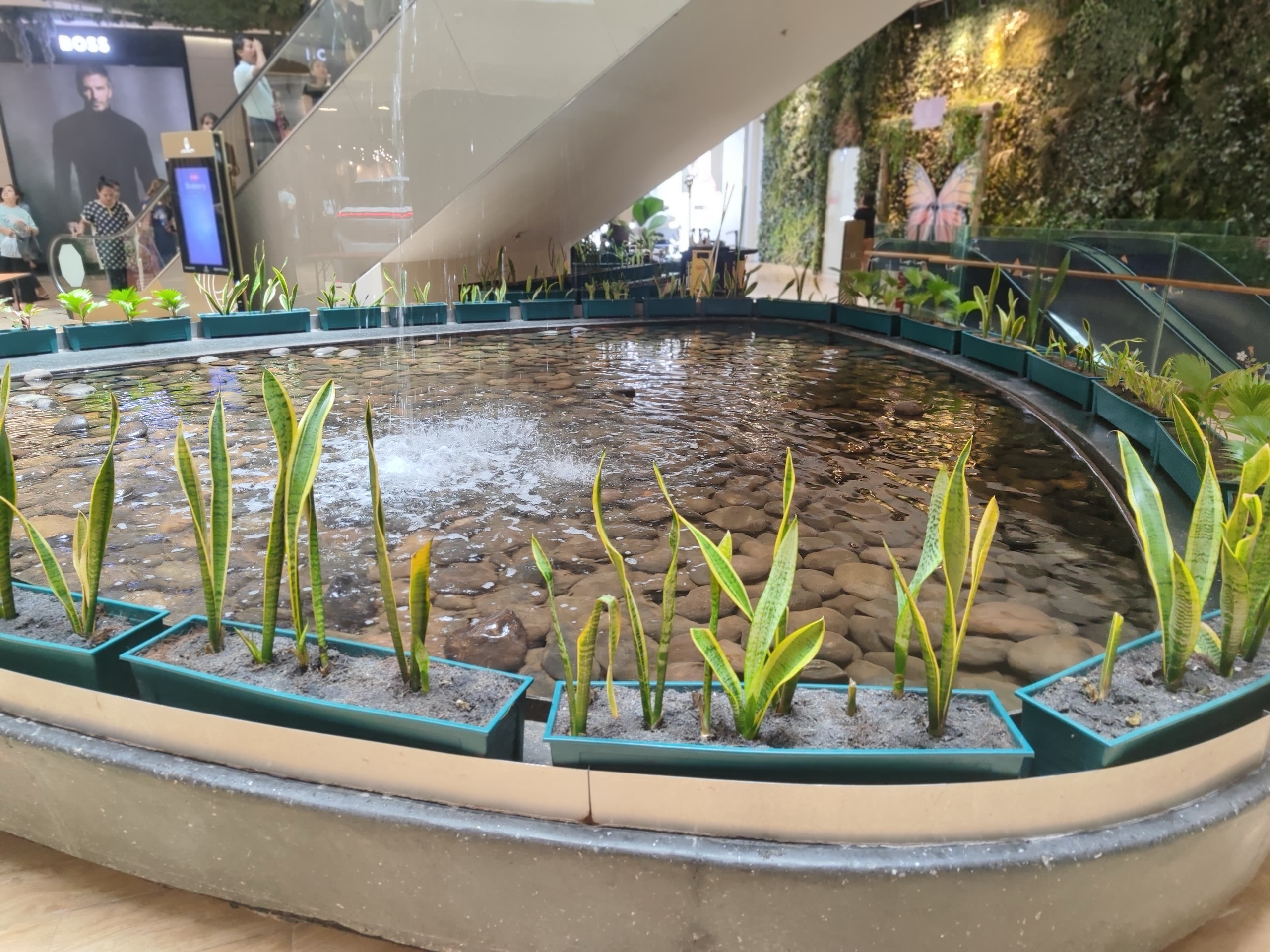 Indoor fountain inside the mall