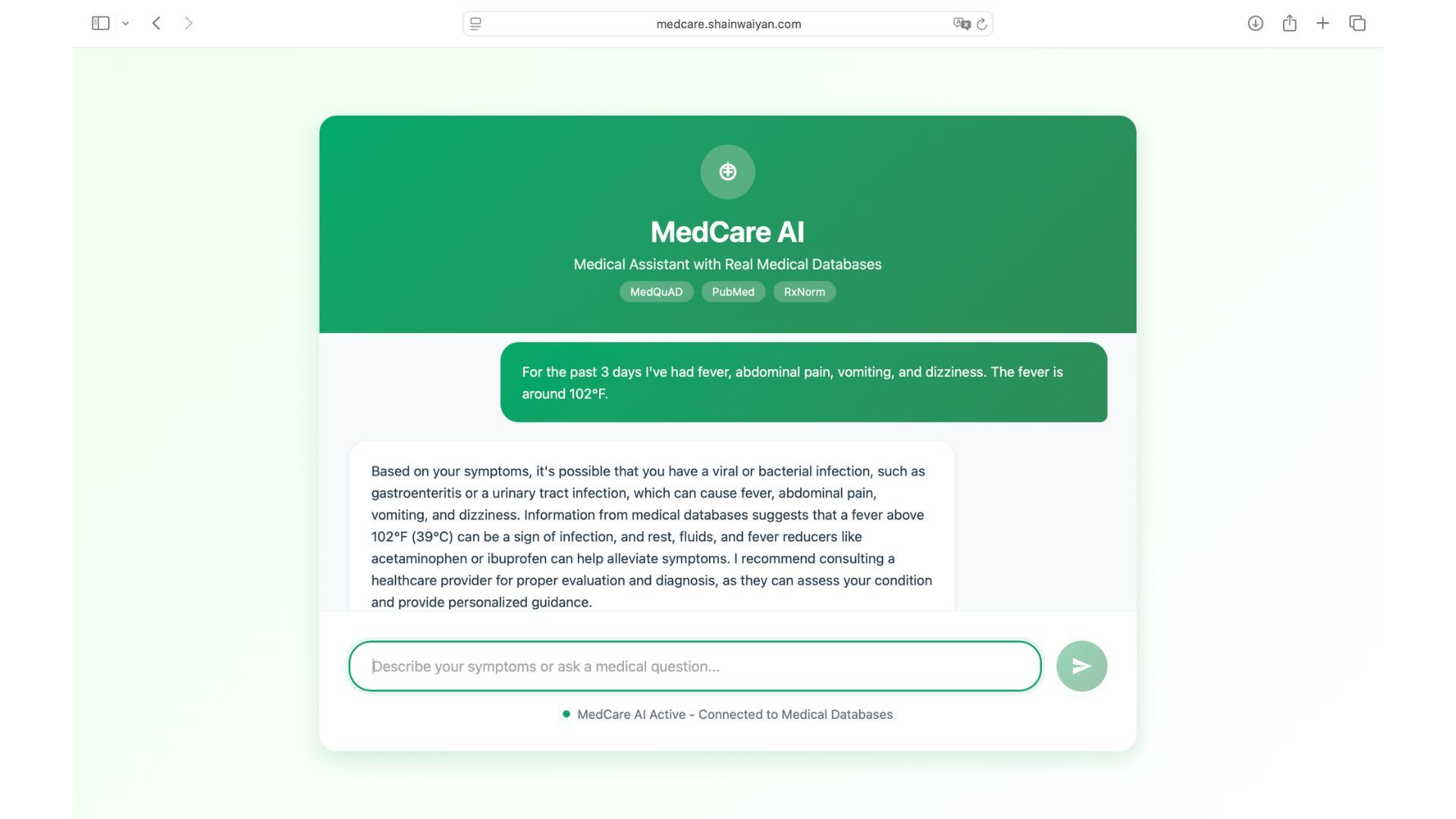 MedCare AI: Bridging the Healthcare Gap with Serverless Intelligence — Image 1 of 6