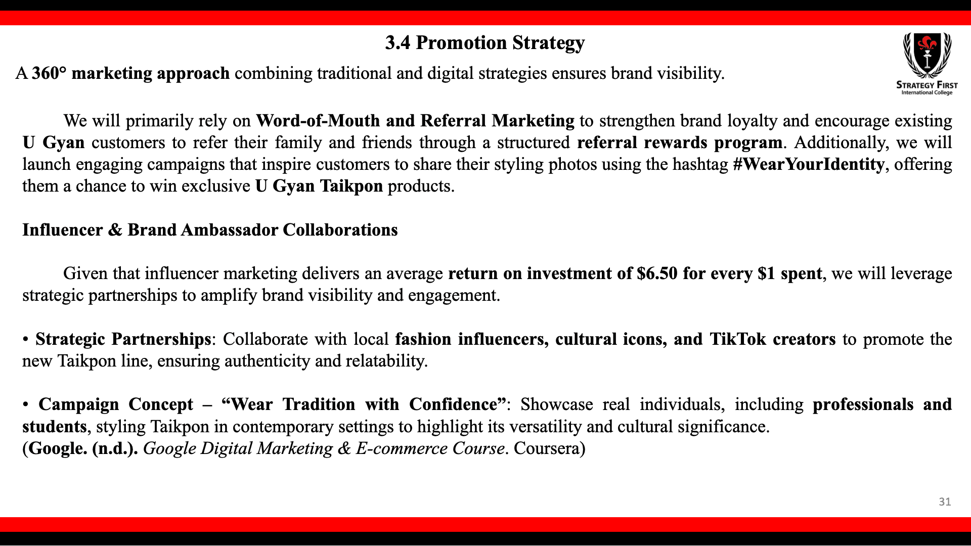 Integrated Marketing Mix (7Ps) for a Cultural Apparel Brand Launch (U Gyan Taikpon Mock-up Plan) — Image 2 of 7