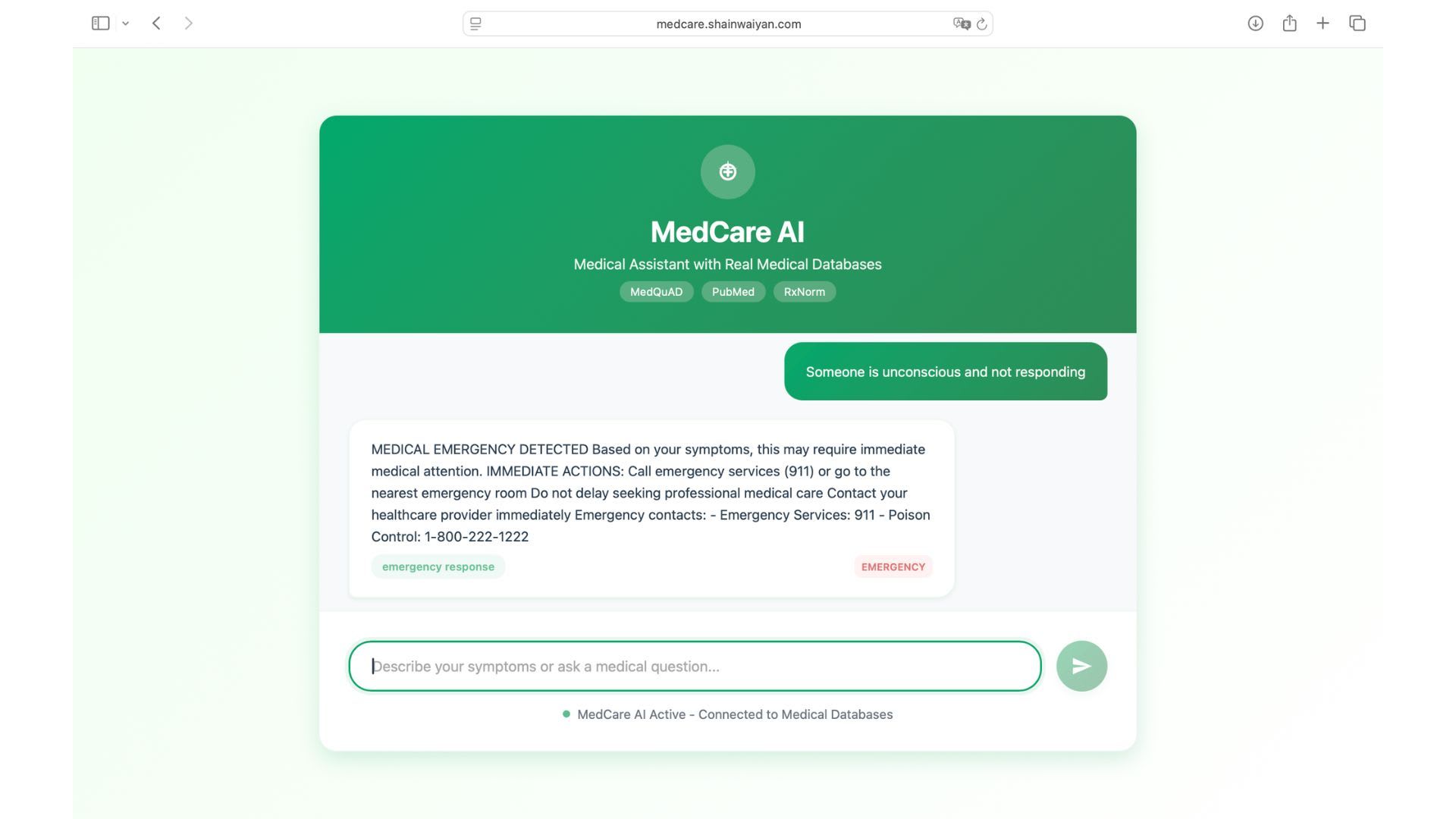 MedCare AI: Bridging the Healthcare Gap with Serverless Intelligence — Image 3 of 6