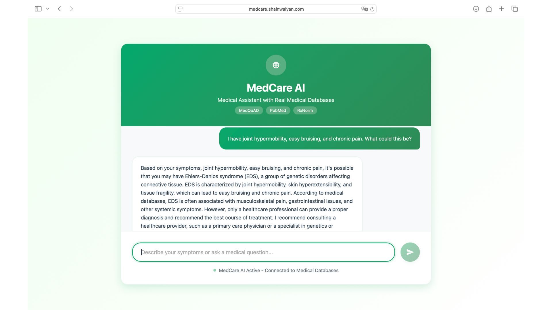 MedCare AI: Bridging the Healthcare Gap with Serverless Intelligence — Image 2 of 6