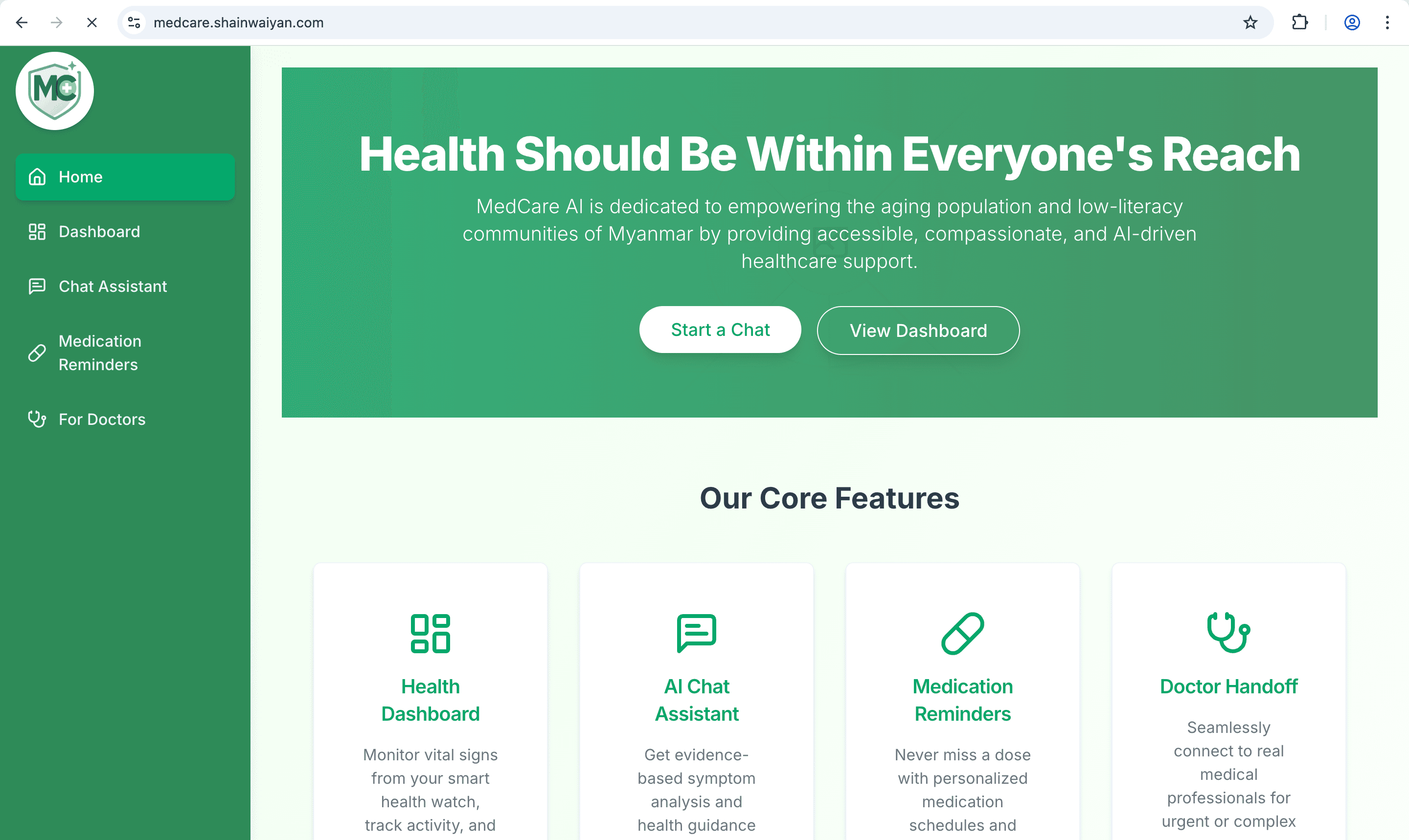 Medcare web app.png