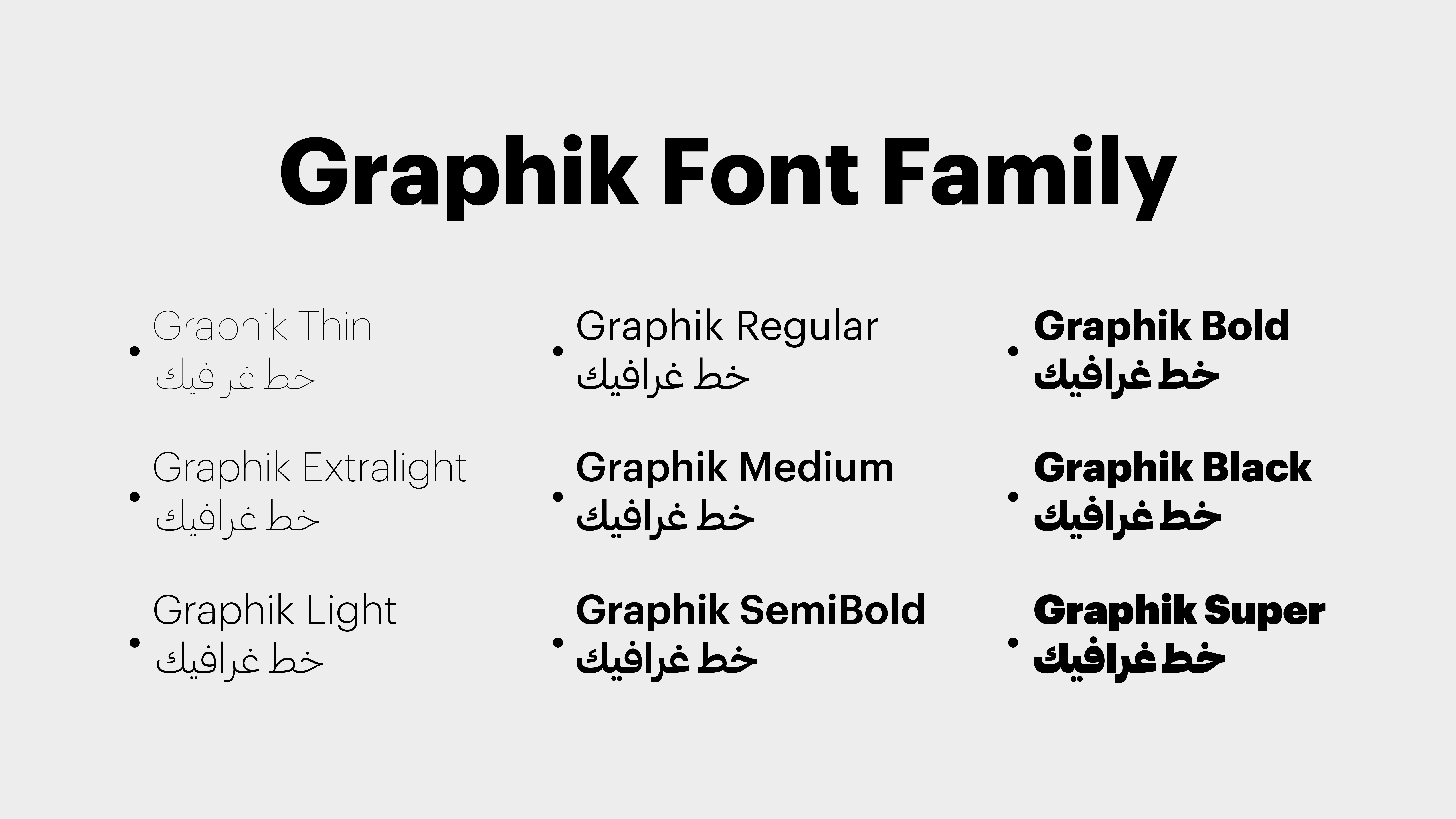 Graphik Arabic Font Family