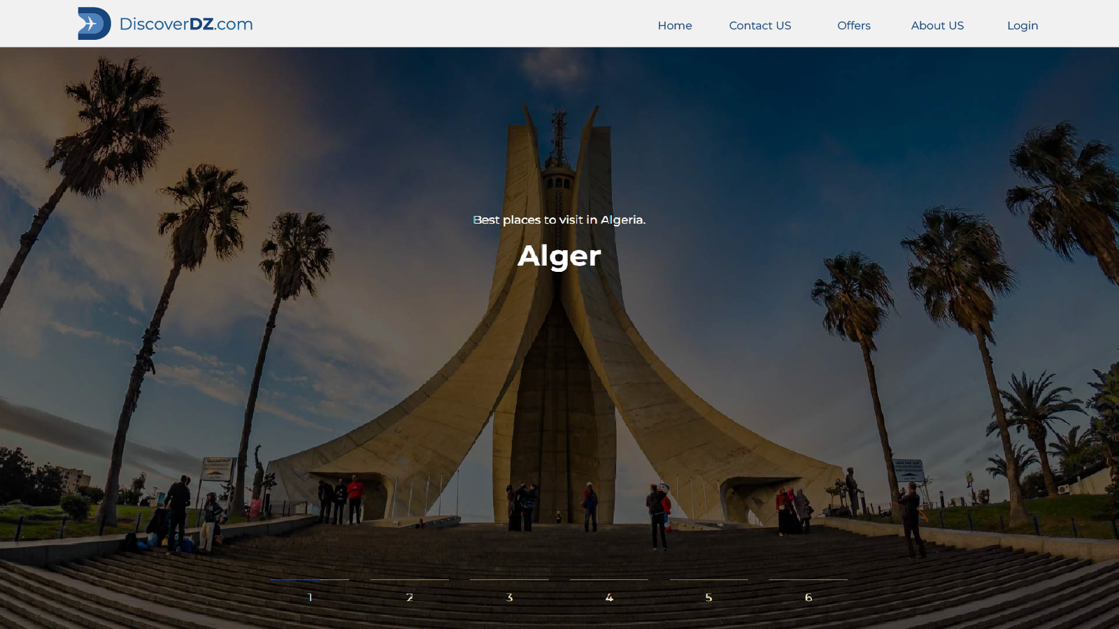 DiscoverDZ website mockup