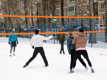 Одинцовский парк готовится к проведению чемпионата России по снежному волейболу