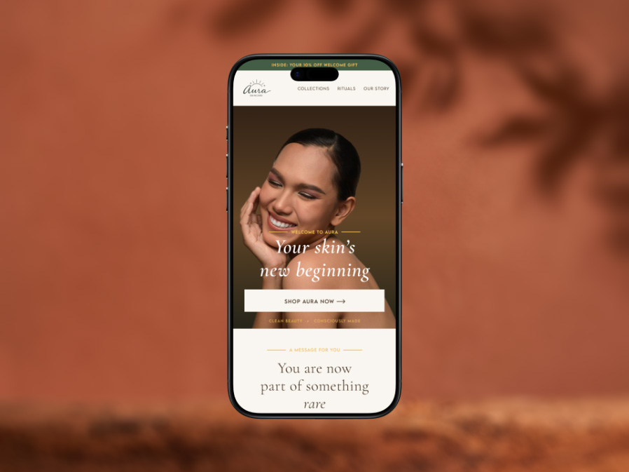Aura Skincare — Email 01: Welcome & Convert