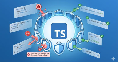 TypeScript type safety - shield protecting code from bugs