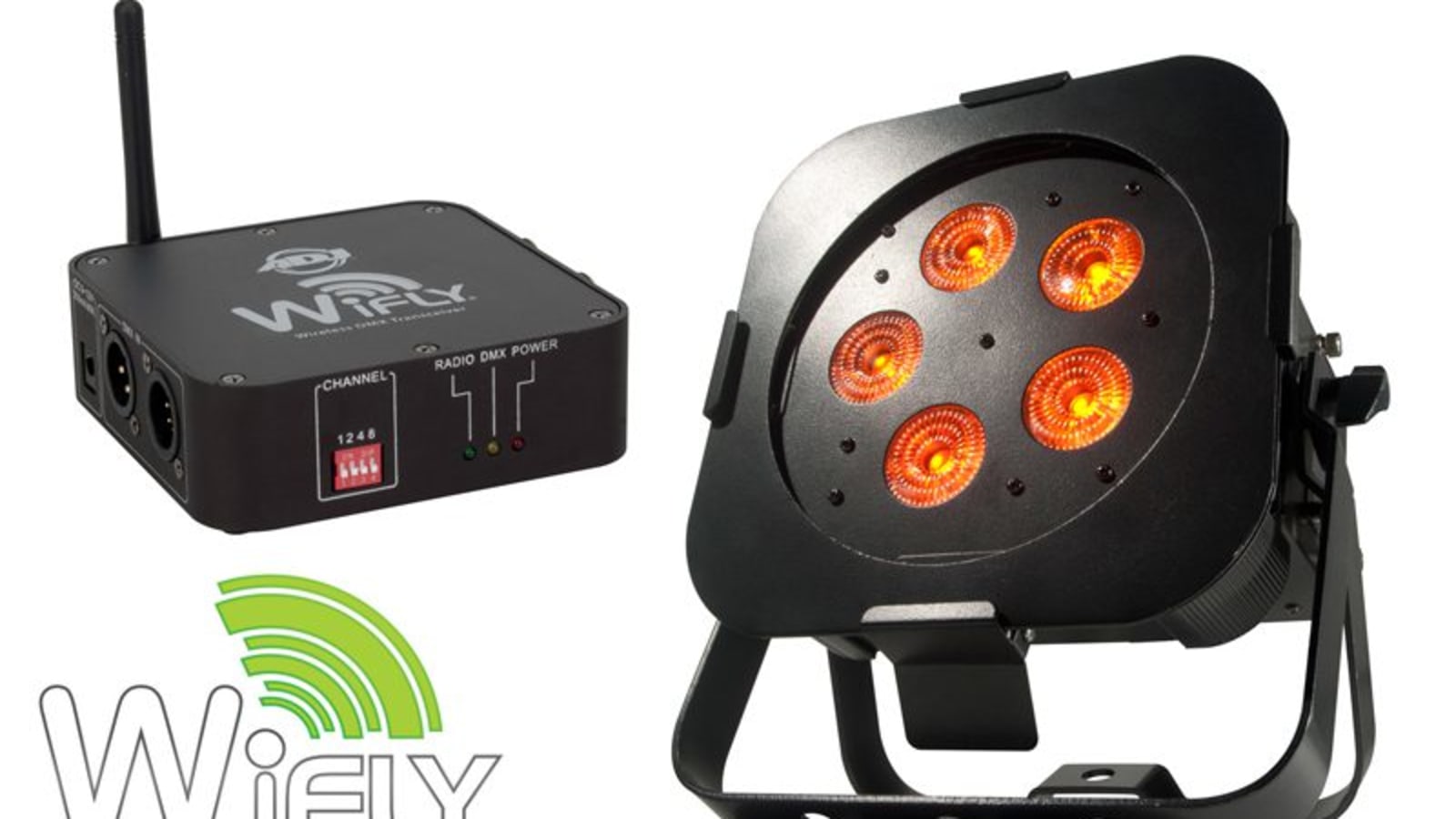 ADJ WiFLY Series Combines Wireless DMX Transceiver With Battery-Powered LED Fixtures