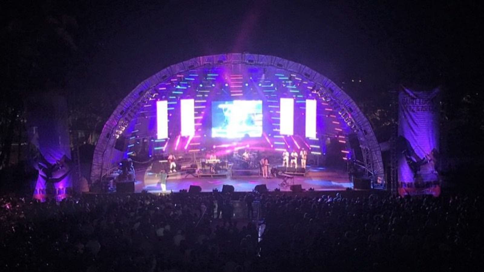Saint Lucia Jazz Festival Stage Dome Pops with Chauvet Professional ÉPIX Strip Tours