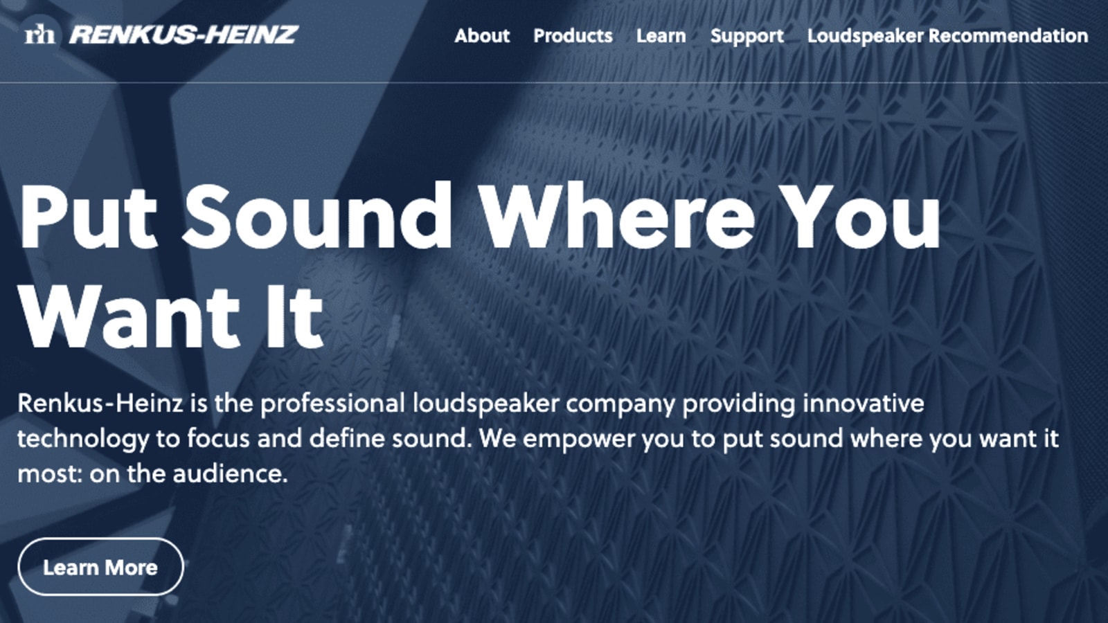 Renkus-Heinz Launches New Website Focused on Streamlined Support and Technical Documentation