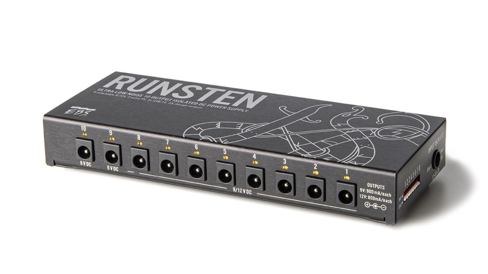 EBS Introduces RUNSTEN Pedalboard Power Supply