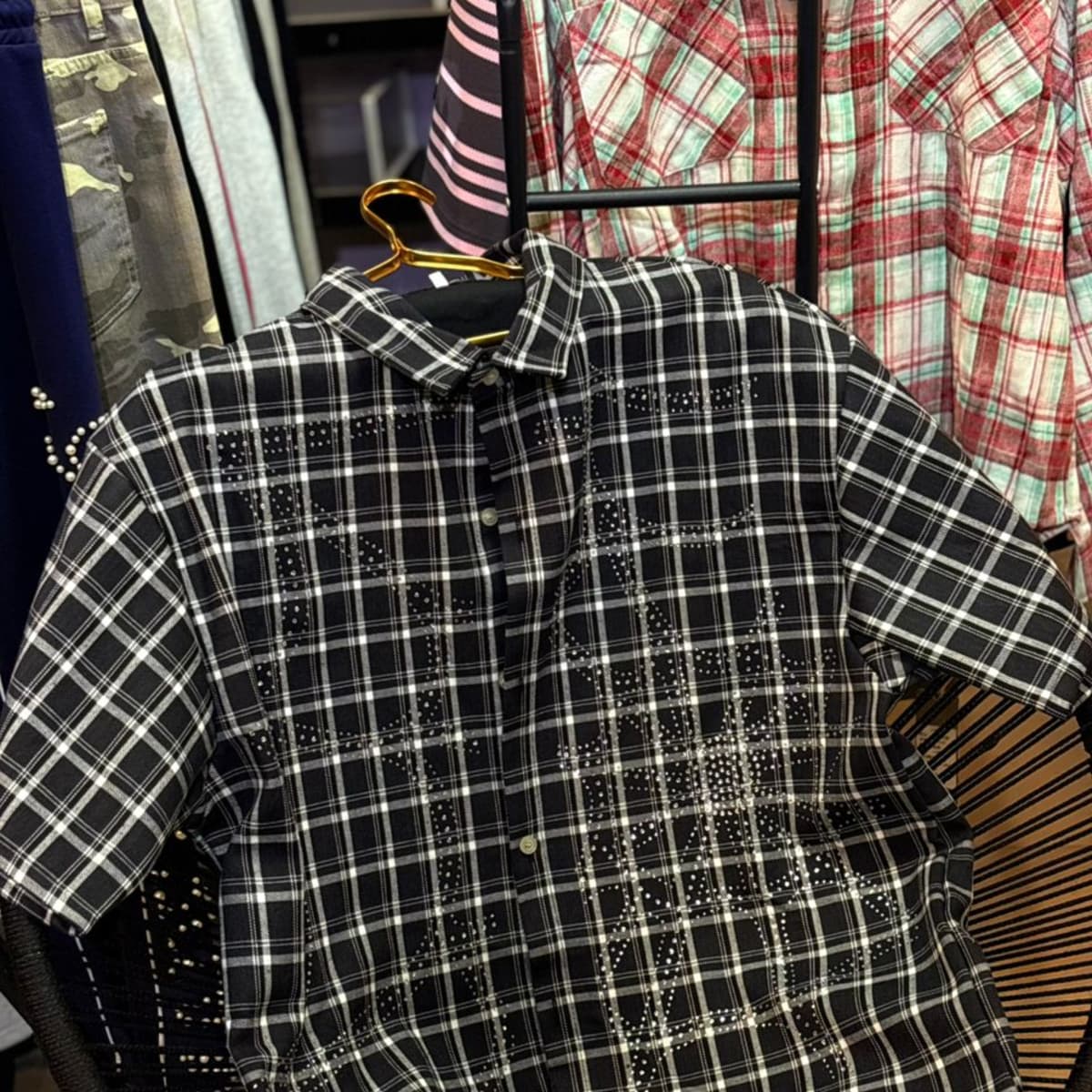 Diamond Supply Co. Black Plaid Flannel Shirt