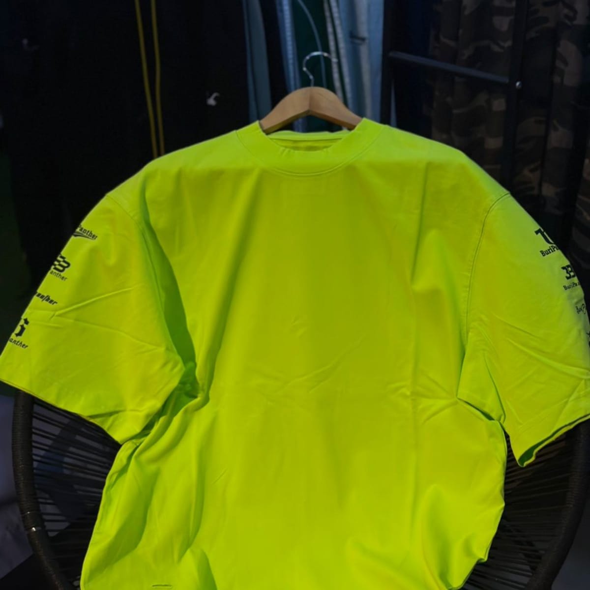 BurPanther Neon Yellow Oversized T-Shirt