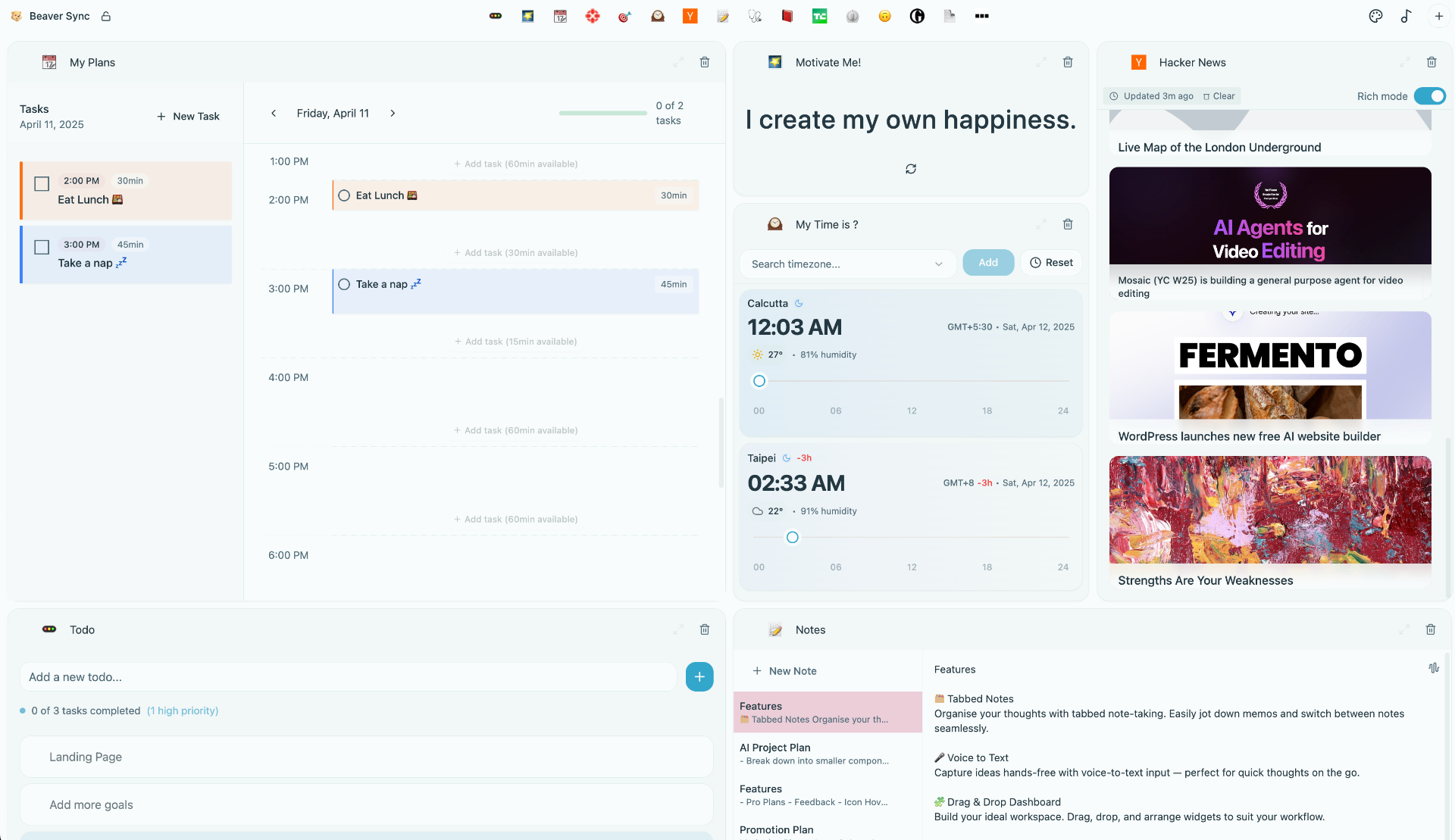BeaverGrow Dashboard