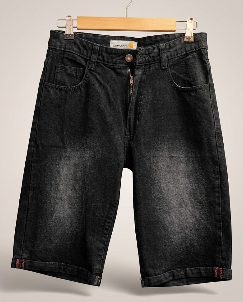 Men's Black Denim Shorts — Mens — Rajdevi Collection