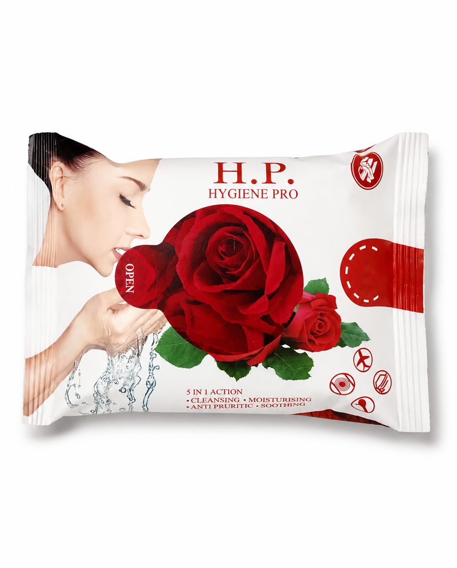 H.P. Hygiene Pro 5-in-1 Rose Refreshing Cleansing Wipes