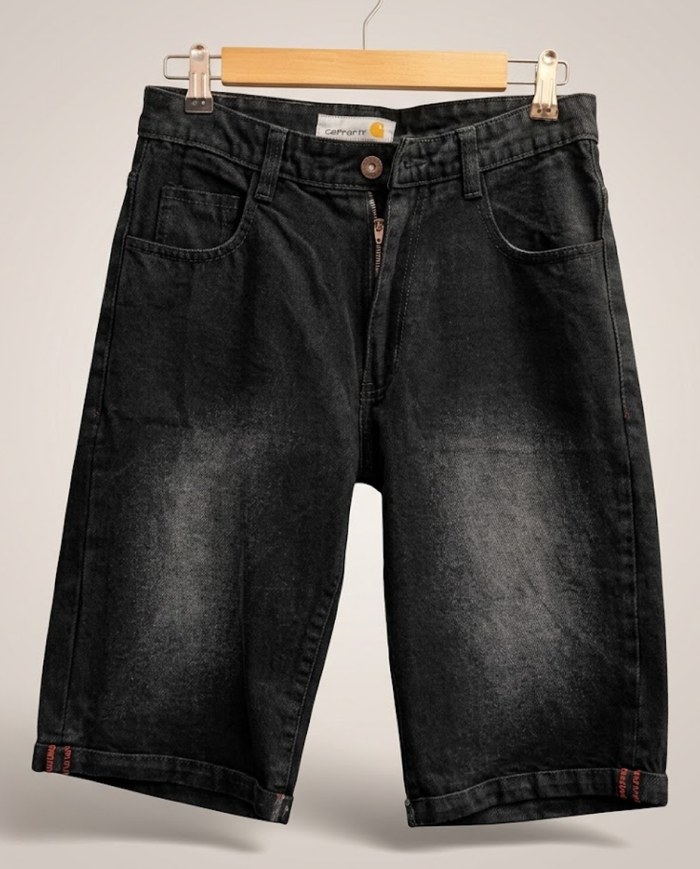 Men's Black Denim Shorts | Premium Washed Casual Summer Jean Shorts