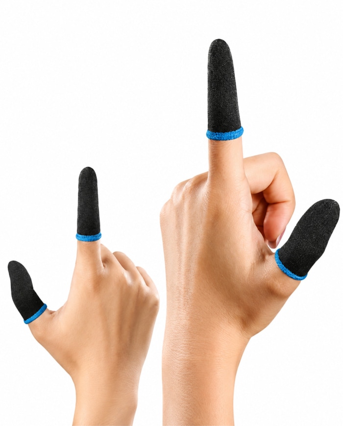 Professional Anti-Sweat Mobile Gaming Finger Sleeves (Buy 1 Get 1 Free Pack)