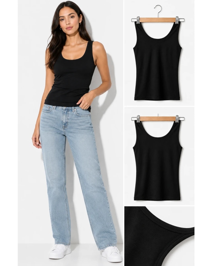 Women's Premium Classic Cotton Scoop-Neck Tank Top