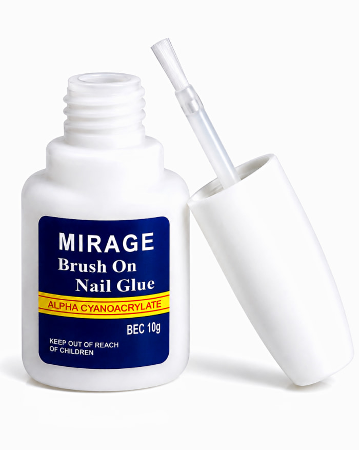 Mirage Brush-On Nail Glue 10g – Strong Adhesive for False Nails & Nail Tips