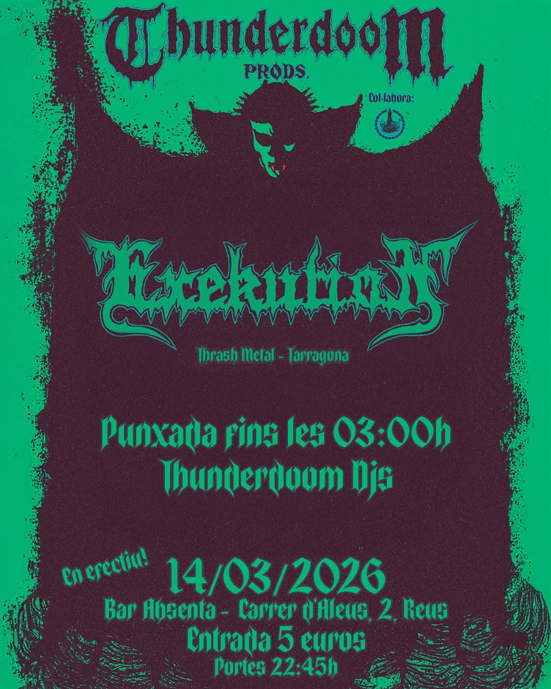 Exekution concert update – Absenta Reus