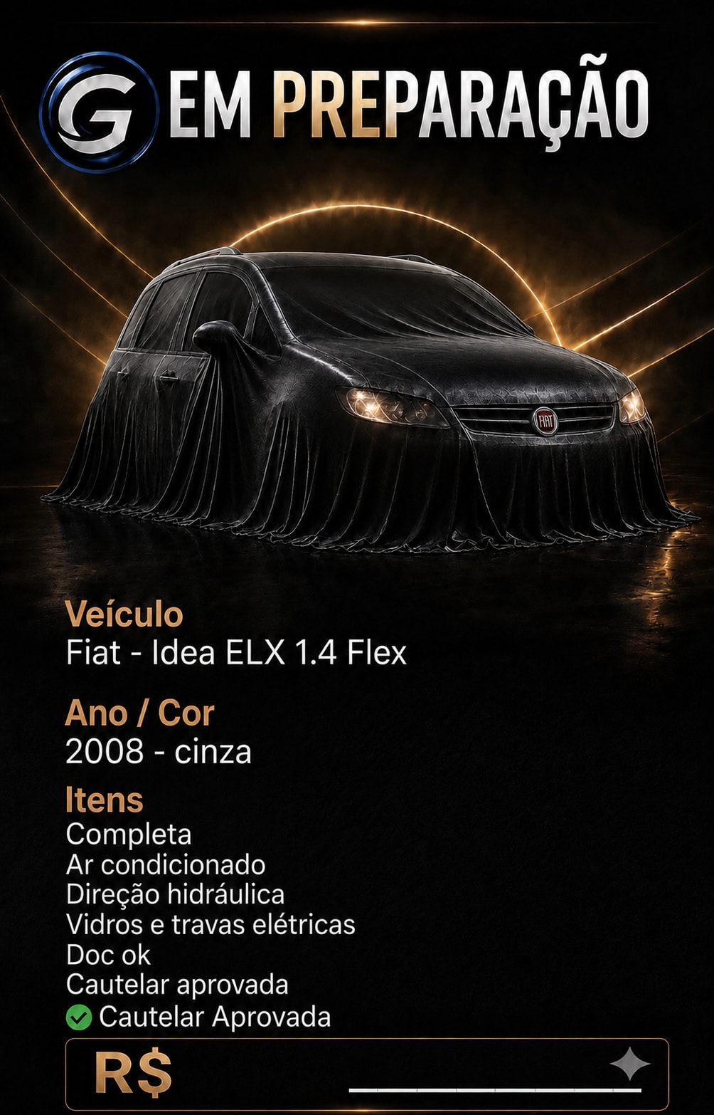 FIAT - IDEA ELX 1.4 FLEX 2008 COMPLETA