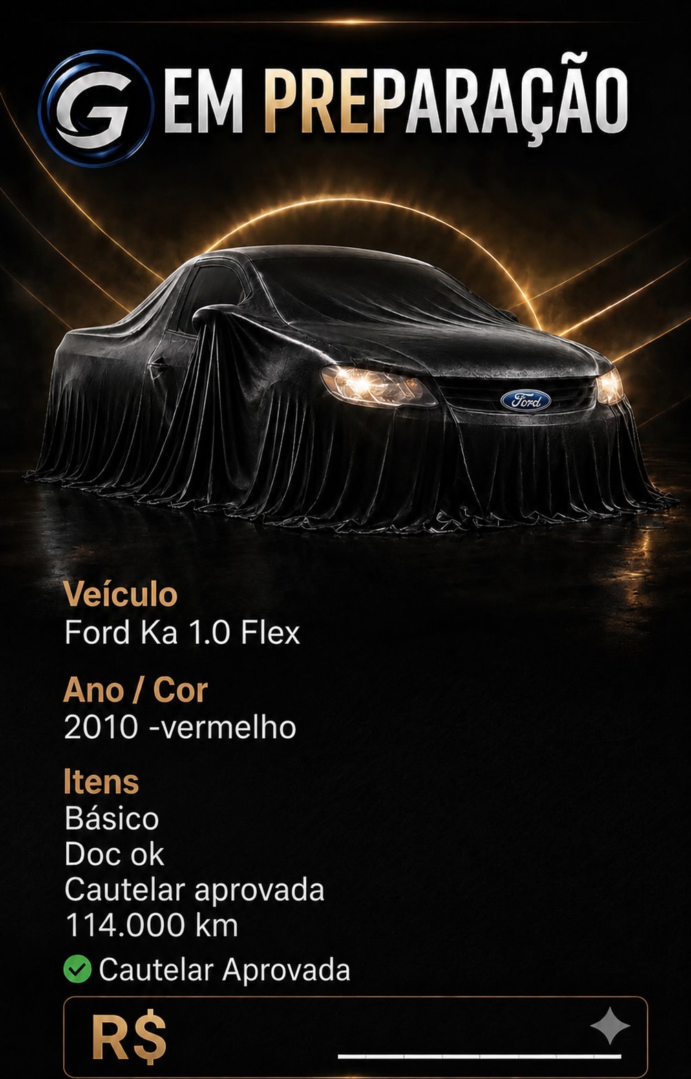FORD - KA 1.0 FLEX VERMELHO 2010