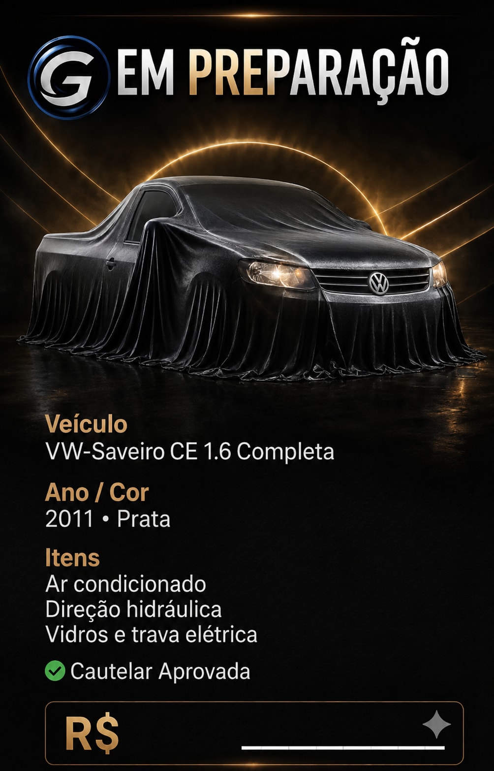 SAVEIRO C.E 1.6 2011 PRATA COMPLETA