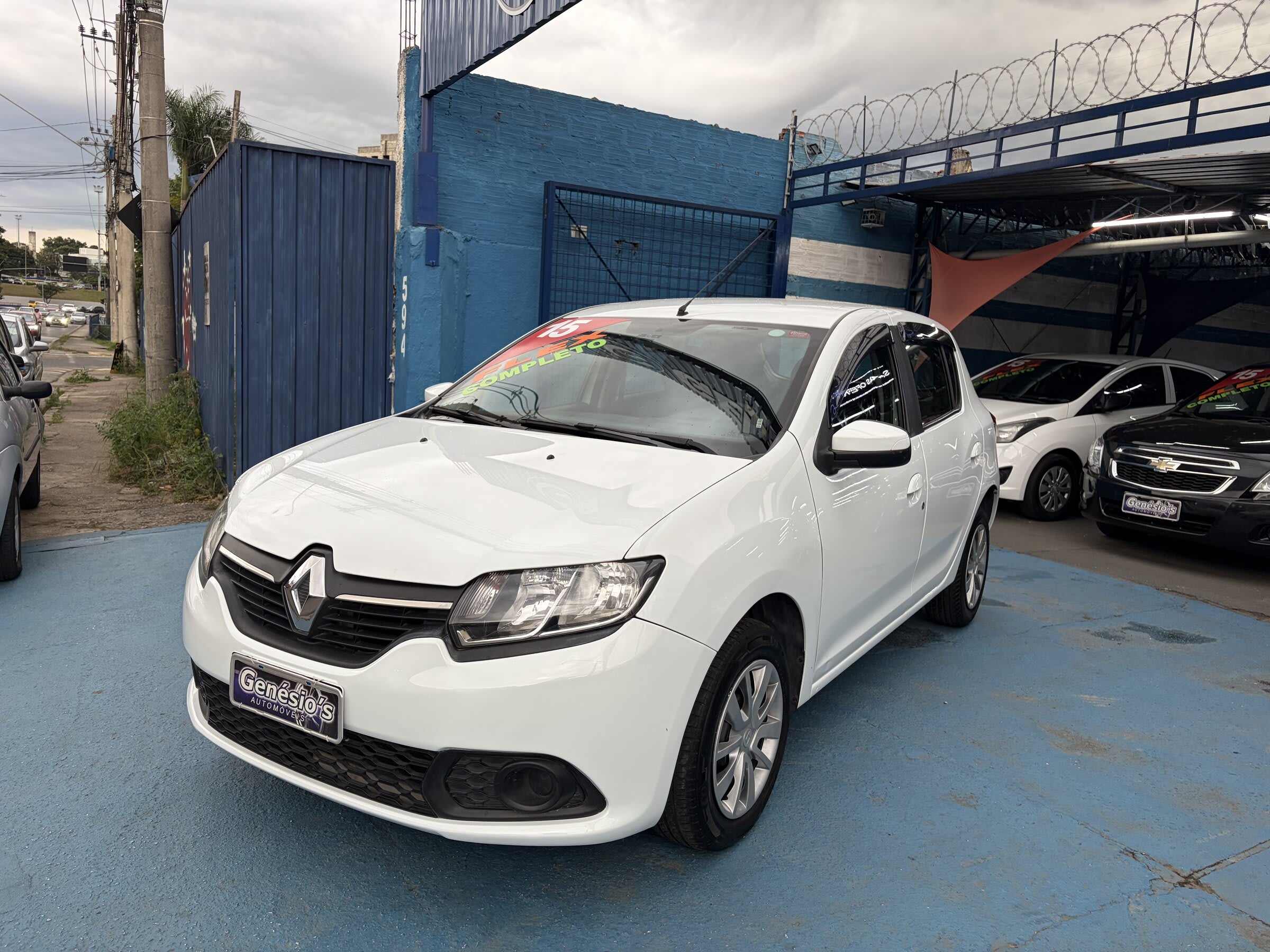 SANDERO EXPRESSION 1.6 2015 BRANCO COMPLETO