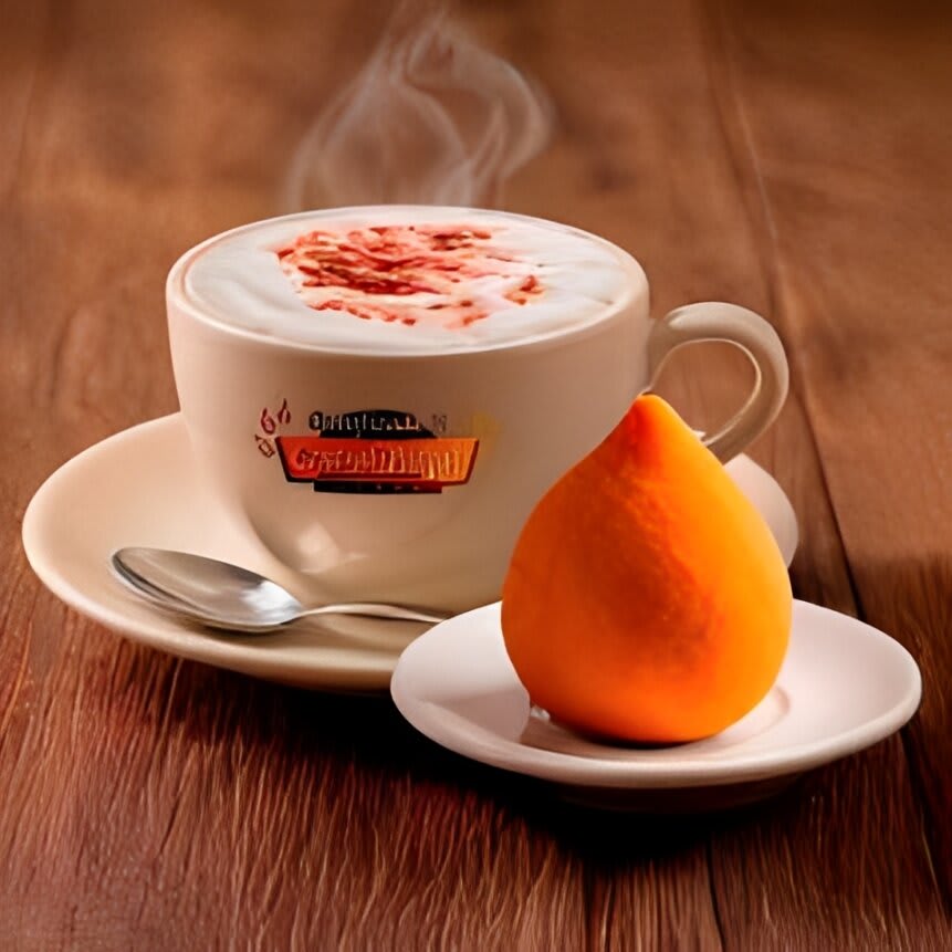 Coxinha com cappuccino