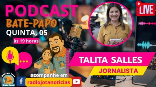 Podcast Bate Papo abre Especial Março Mulheres com a jornalista Talita Salles nesta quinta-feira