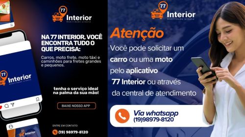 77 Interior o Aplicativo de Mobilidade Urbana agora em Casa Branca