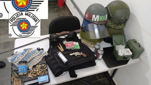 Operação policial apreende materiais para produção de armas clandestinas em Tambaú