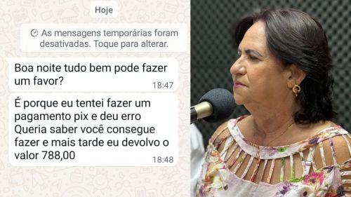 Sisi recebe tentativa de golpe do Pix e alerta moradores de Casa Branca