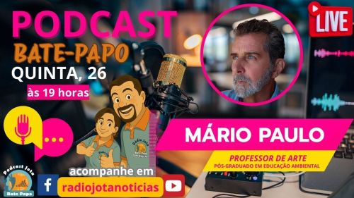 Podcast Bate Papo recebe Mário Paulo, professor de Arte e pós-graduado em Educação Ambiental
