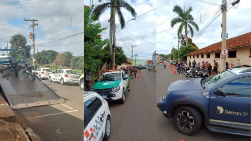 Operação Direção Segura fiscaliza 98 veículos e remove 10 em Santa Cruz das Palmeiras