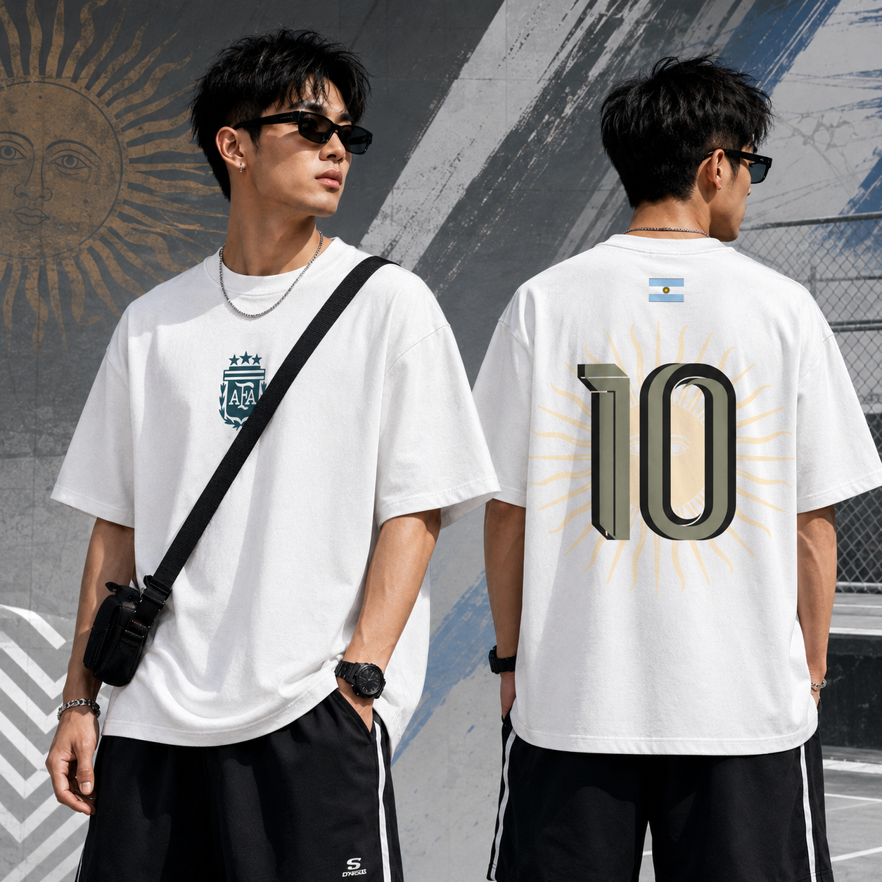 Áo Boxy Argentina No.10 – Albiceleste Sun Tee 4