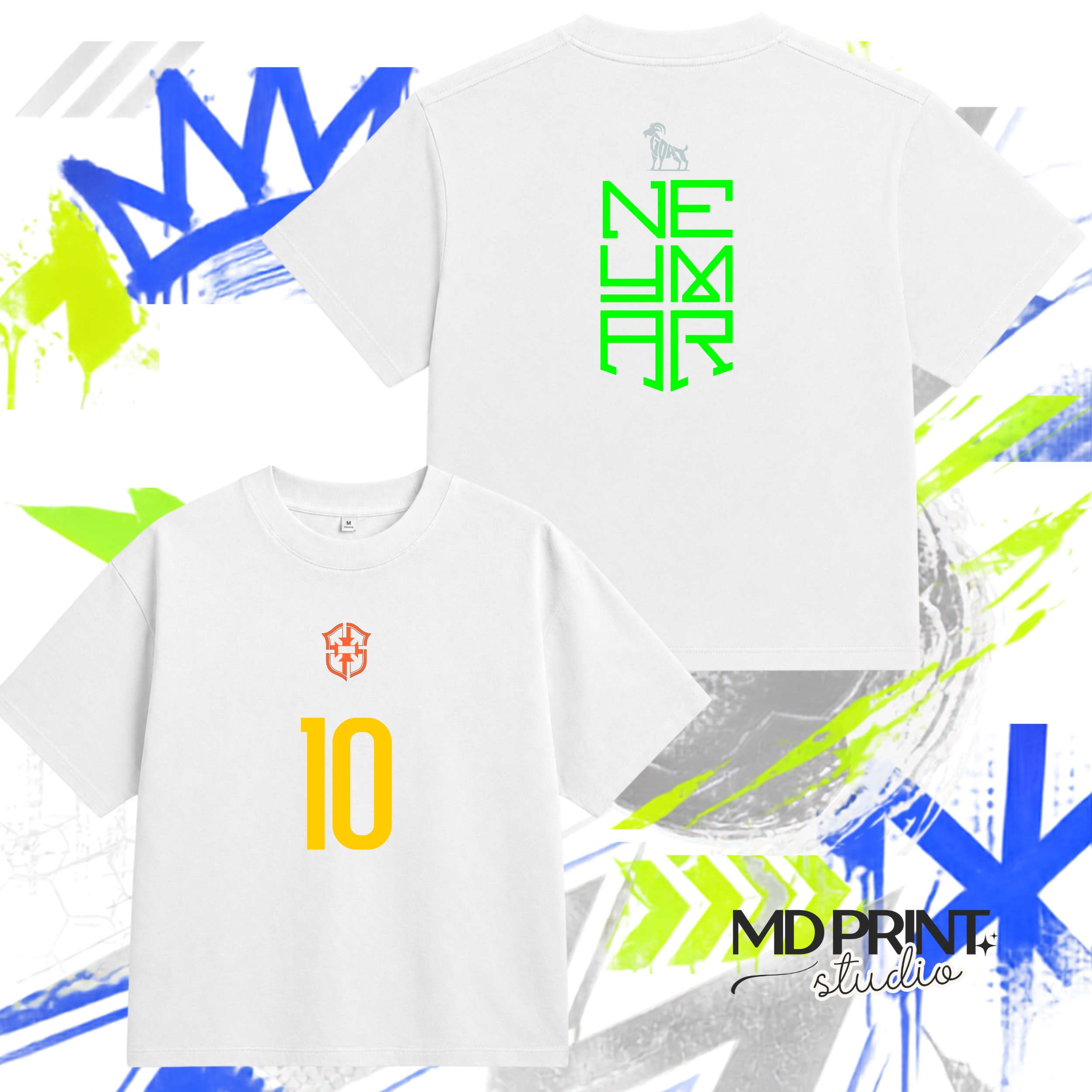 Áo Boxy Neymar 10 – Brazil Icon