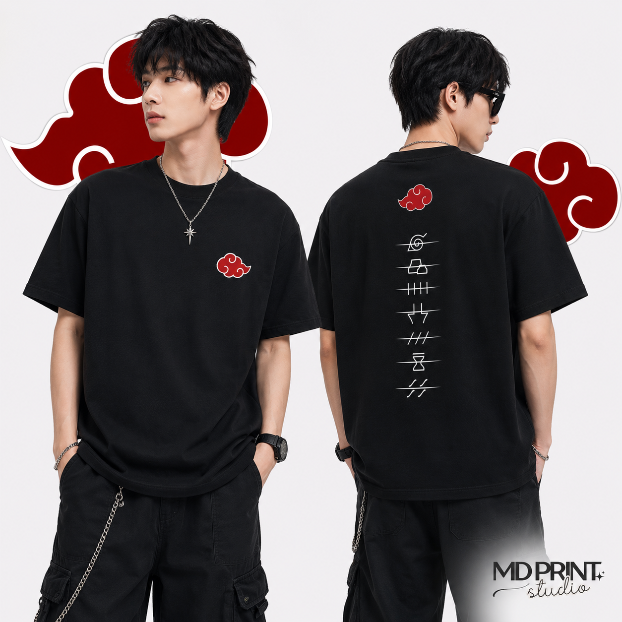 Áo Boxy Akatsuki Code – Crimson Cloud 4
